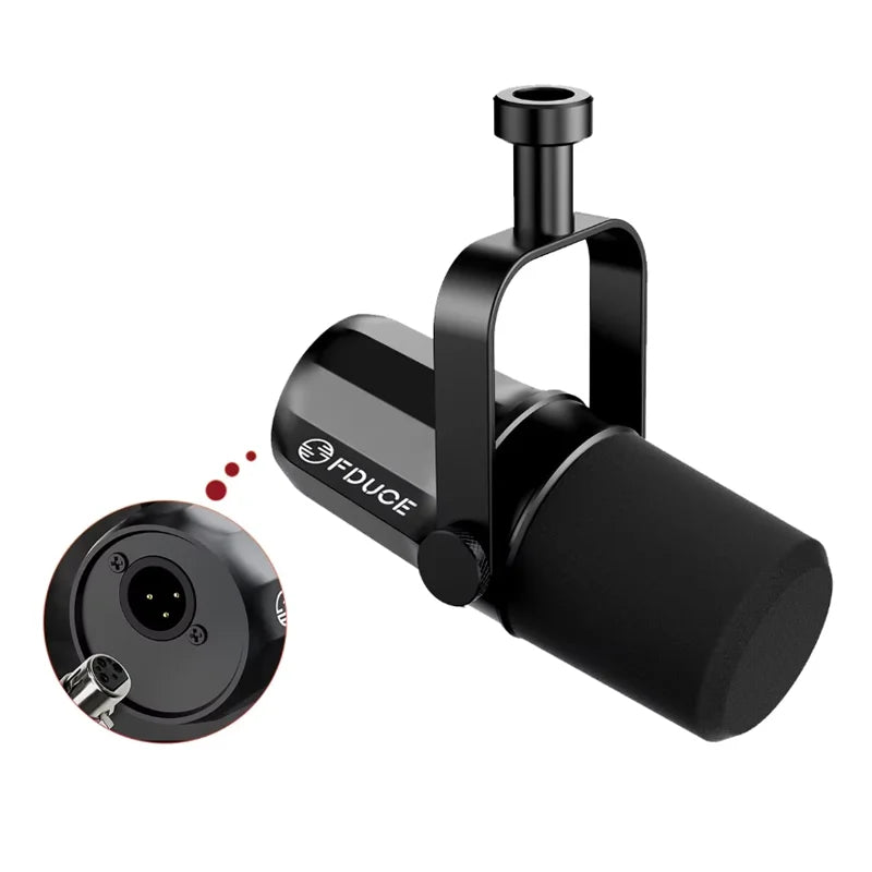 FDUCE SL40X+ /SL40X XLR Dynamic Microphone Kit With Arm Stand/Built-in Headset Output / Sound Insulation,For PC PS5/4 Mixer