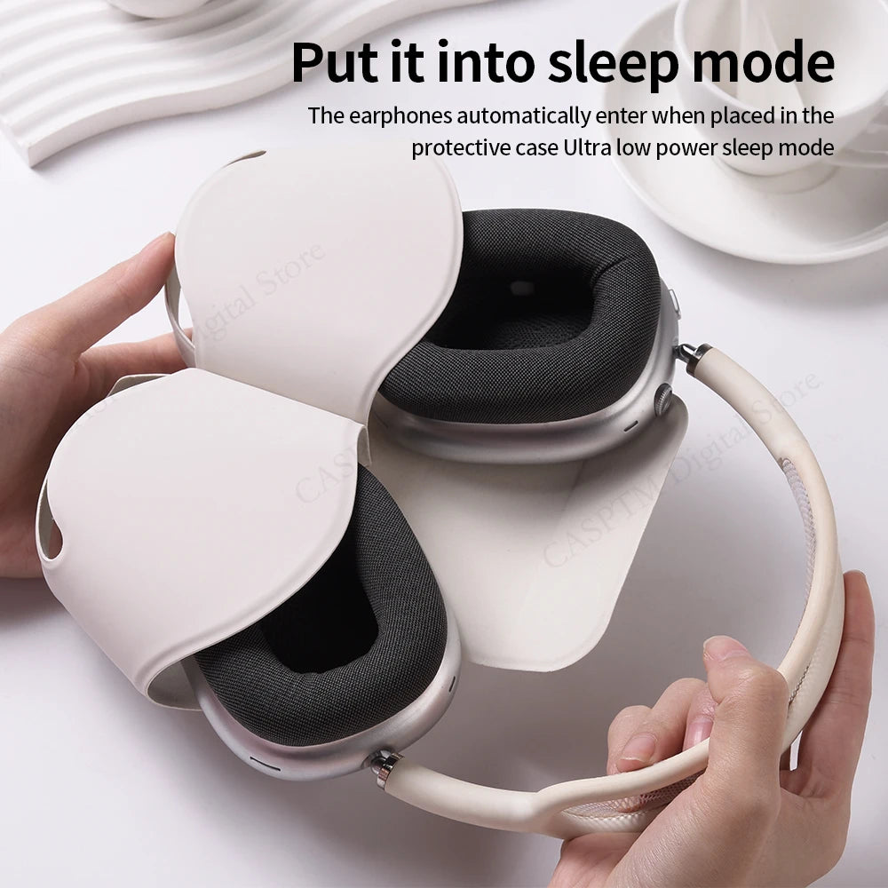 Luxury PU Headphones Cover For AirPods Max Case Anti-scratch Waterproof Protective Headset Cases For Apple AirPods Max Shell